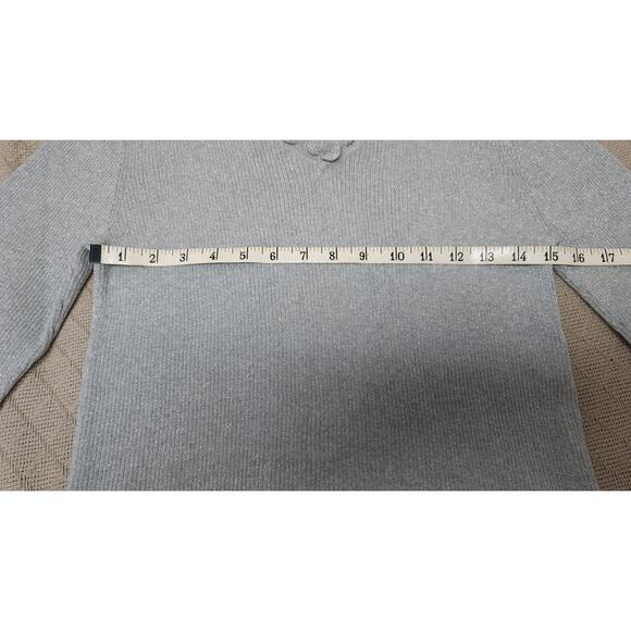 Liz Claiborne Y2K Scalloped Sparkly Pullover Sweater Women's Size Small Vintage - Picture 6 of 12